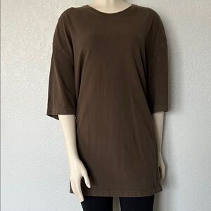 Duluth Trading Longtail T Relaxed Fit Brown Men’s Large 100% Cotton Tee